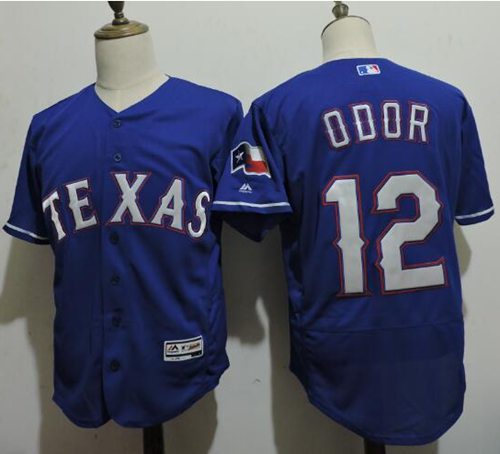 Rangers #12 Rougned Odor Blue Flexbase Authentic Collection Stitched MLB Jersey